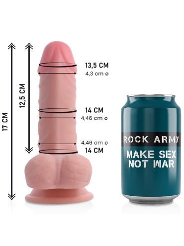 ROCKARMY DUAL DENSITY PANZER DILDO REALISTA 17 CM O 446 CM