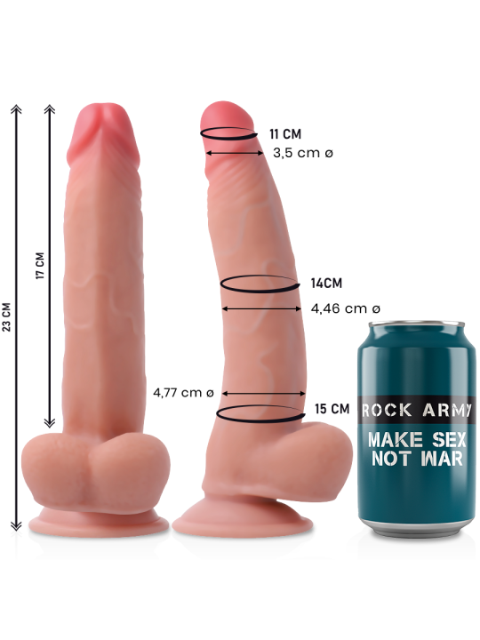 ROCKARMY LEOPARD DILDO REALISTA DUAL DENSITY 23 CM O 477 CM