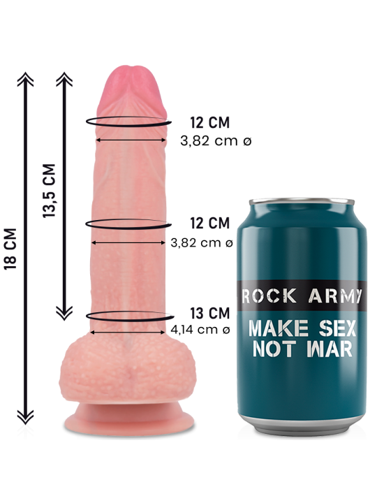 ROCKARMY MUSTANG DILDO REALISTICO LIQUID SILICONE 18 CM O 414 CM