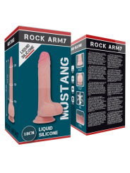 ROCKARMY MUSTANG DILDO REALISTICO LIQUID SILICONE 18 CM O 414 CM