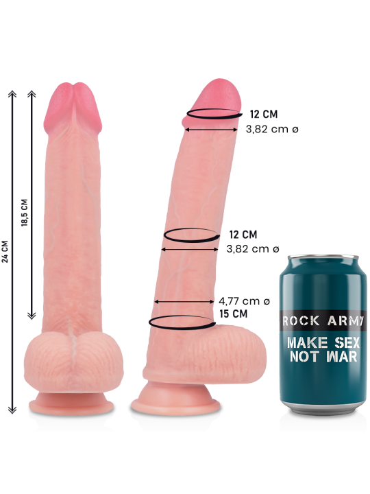 ROCKARMY KINGCOBRA DILDO REALISTICO LIQUID SILICONE 24 CM O 477 CM