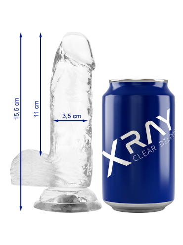 X RAY CLEAR DILDO REALISTA TRANSPARENTE 155 CM O 35 CM