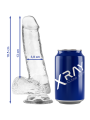 X RAY CLEAR DILDO REALISTA TRANSPARENTE 185 CM O 38 CM
