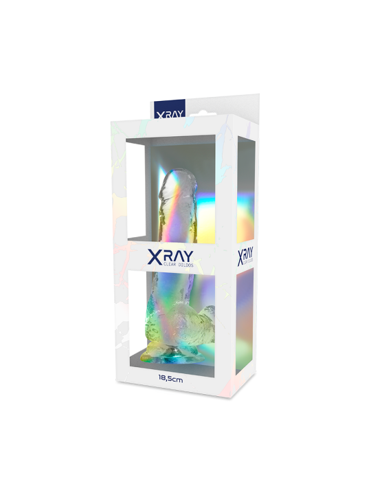 X RAY CLEAR DILDO REALISTA TRANSPARENTE 185 CM O 38 CM