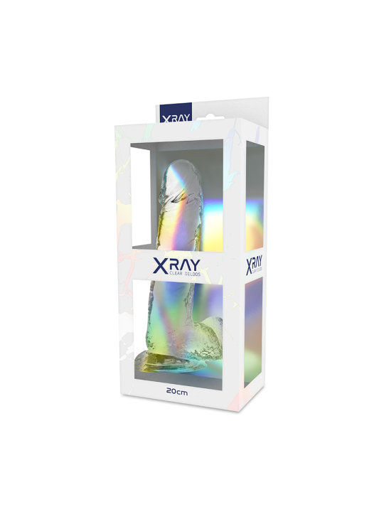 X RAY CLEAR DILDO REALISTA TRANSPARENTE 20 CM O 45 CM