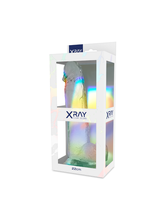 X RAY CLEAR DILDO REALISTA TRANSPARENTE 22 CM O 46 CM