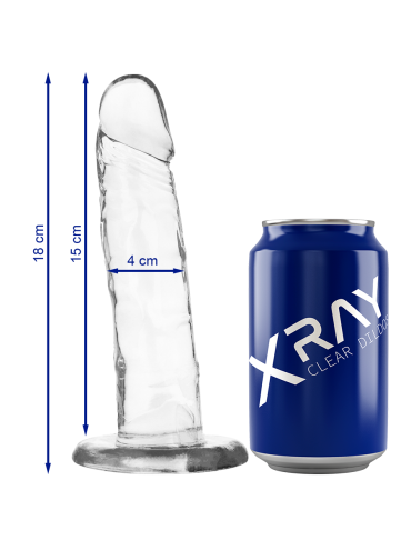 X RAY CLEAR DILDO TRANSPARENTE 18 CM O 4 CM