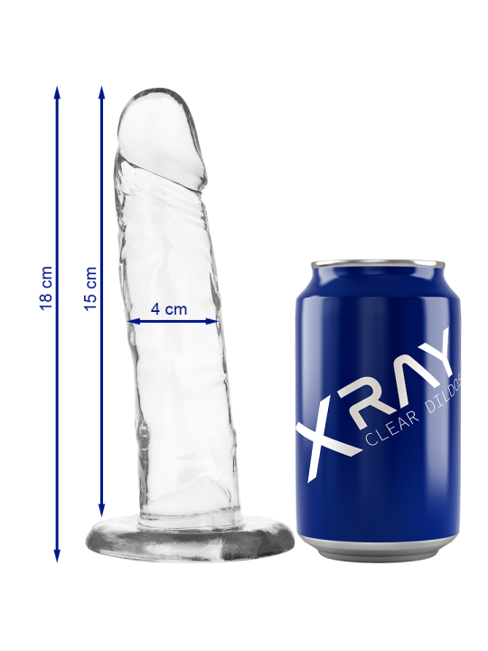 X RAY CLEAR DILDO TRANSPARENTE 18 CM O 4 CM