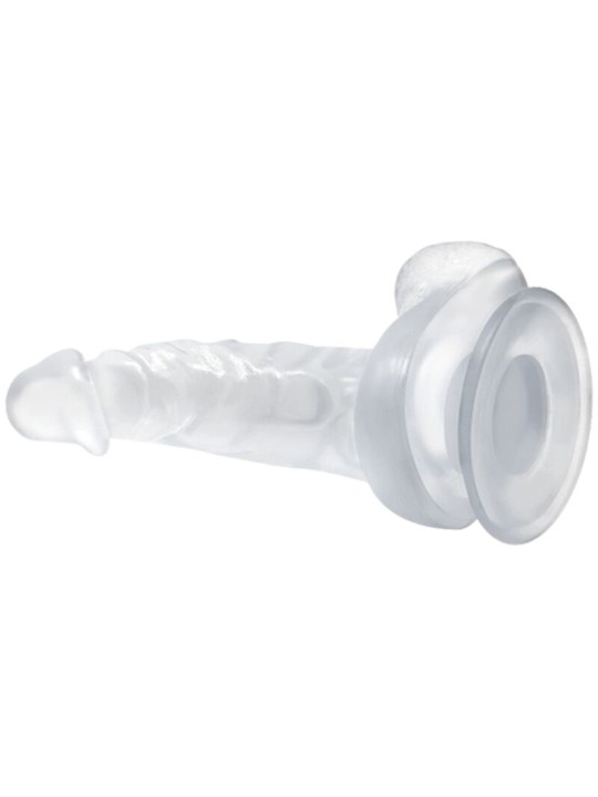 BAILE DILDO REALISTICO CON VENTOSA Y TESTICULOS 167 CM TRANSPARENTE
