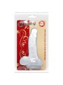 BAILE DILDO REALISTICO CON VENTOSA Y TESTICULOS 167 CM TRANSPARENTE