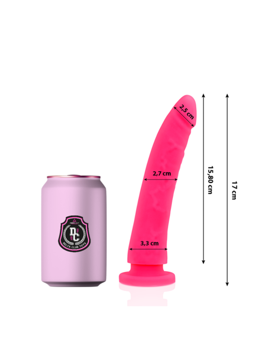DELTA CLUB DILDO REALISTA ROSA SILICONA MEDICA 17 CM O 3 CM