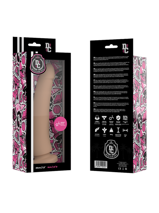 DELTA CLUB DILDO REALISTA NATURAL SILICONA MEDICA 20 CM O 4 CM