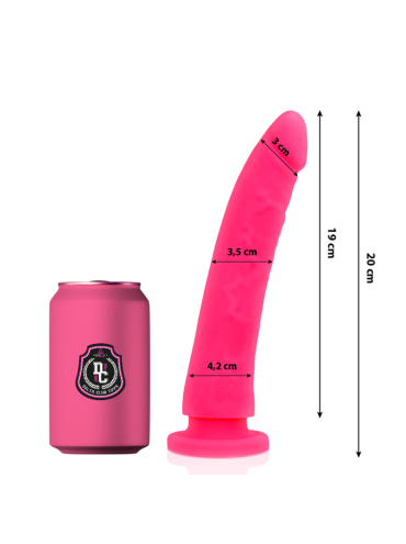DELTA CLUB DILDO REALISTA ROSA SILICONA MEDICA 20 CM O 4 CM
