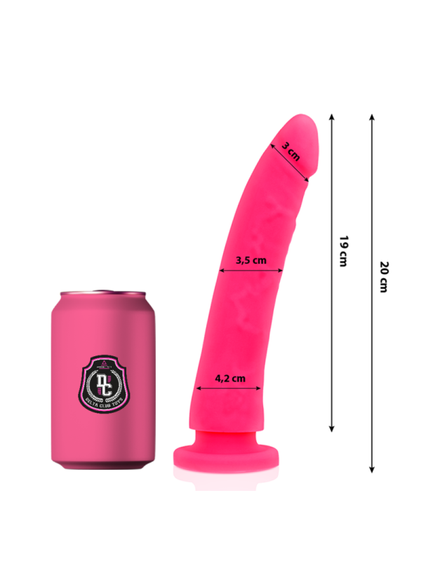 DELTA CLUB DILDO REALISTA ROSA SILICONA MEDICA 20 CM O 4 CM