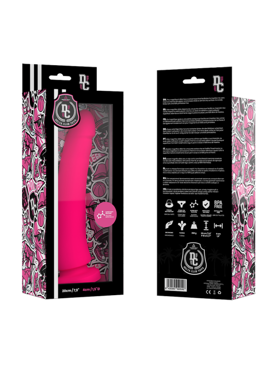 DELTA CLUB DILDO REALISTA ROSA SILICONA MEDICA 20 CM O 4 CM