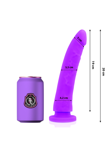 DELTA CLUB DILDO REALISTA LILA SILICONA MEDICA 20 CM O 4 CM