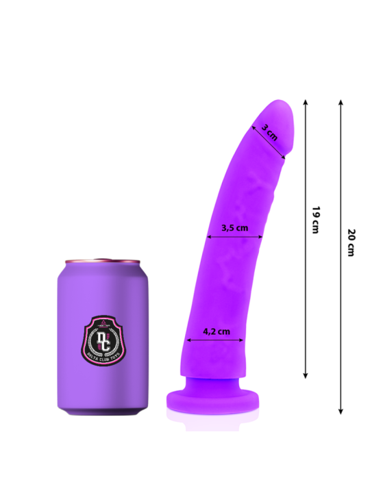 DELTA CLUB DILDO REALISTA LILA SILICONA MEDICA 20 CM O 4 CM