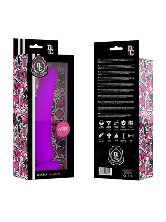 DELTA CLUB DILDO REALISTA LILA SILICONA MEDICA 20 CM O 4 CM