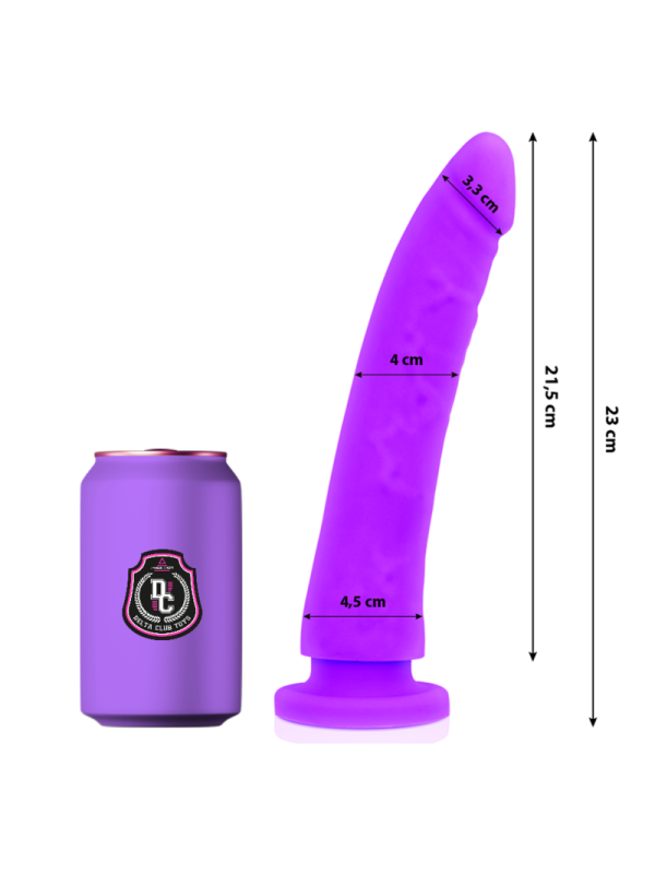 DELTA CLUB DILDO REALISTA LILA SILICONA MEDICA 23 CM O 45 CM