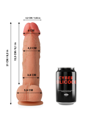 CYBER SILICOCK SAUL REALISTICO SILICONA LIQUIDA 21 CM O 42 CM