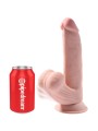 KING COCK PLUS 3D DILDO SWINGING BALLS 245 CM NATURAL