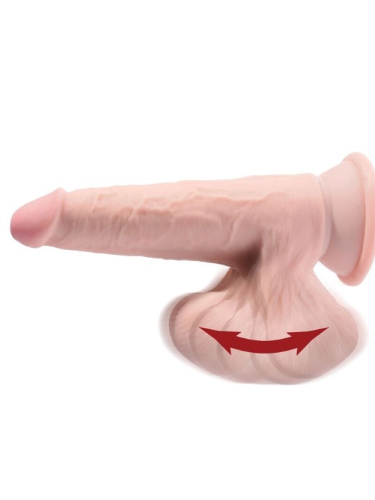 KING COCK PLUS 3D DILDO SWINGING BALLS 245 CM NATURAL