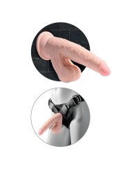 KING COCK PLUS 3D DILDO SWINGING BALLS 245 CM NATURAL