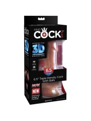 KING COCK PLUS 3D DILDO CON TESTICULOS 17 CM
