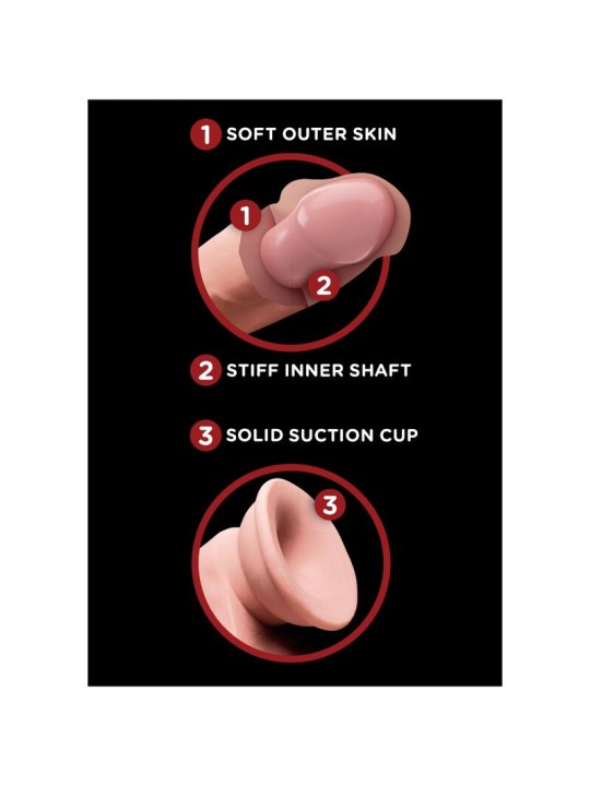 KING COCK PLUS 3D DILDO SWINGING BALLS 152 CM NATURAL