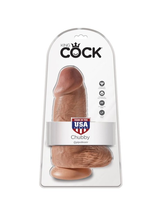 KING COCK PENE REALISTICO CHUBBY 23 CM CARAMELO