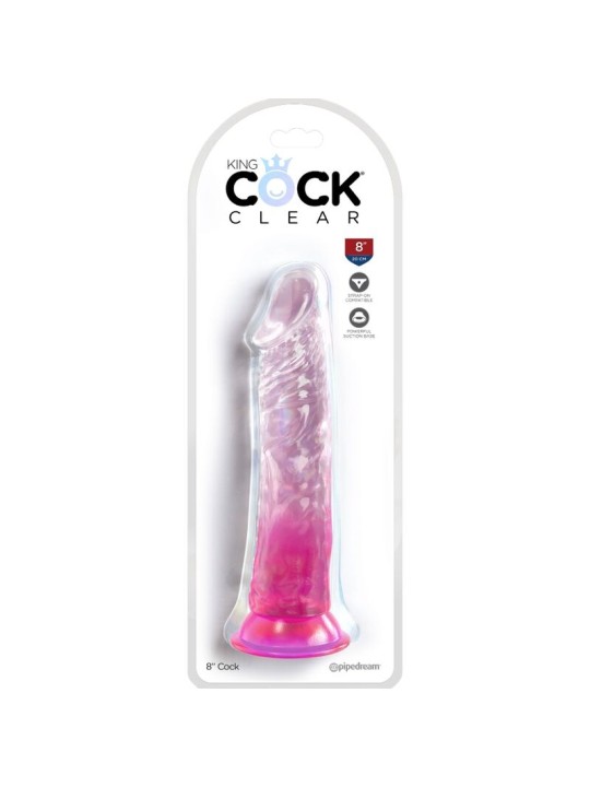 KING COCK CLEAR PENE REALISTICO 197 CM ROSA