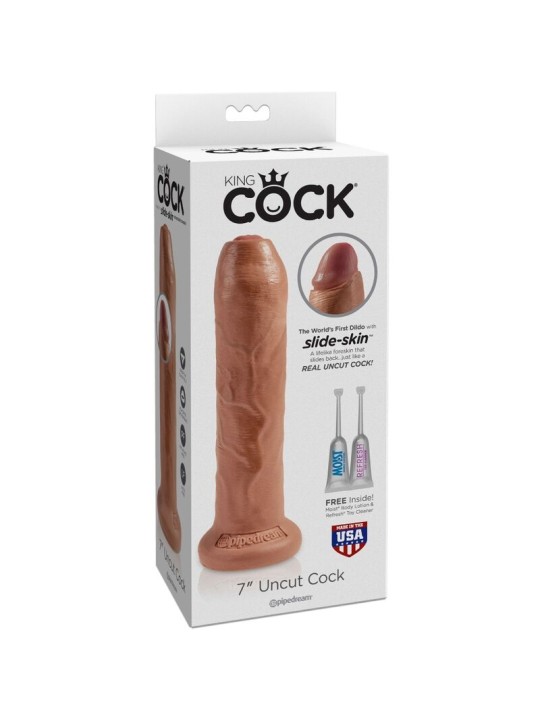 KING COCK PENE REALISTICO CON PREPUCIO 178 CM CARAMELO