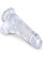KING COCK CLEAR PENE REALISTICO CON TESTICULOS 101 CM TRANSPARENTE