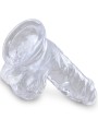 KING COCK CLEAR PENE REALISTICO CON TESTICULOS 101 CM TRANSPARENTE