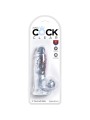 KING COCK CLEAR PENE REALISTICO CON TESTICULOS 101 CM TRANSPARENTE