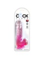 KING COCK CLEAR PENE REALISTICO CON TESTICULOS 135 CM ROSA