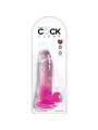 KING COCK CLEAR PENE REALISTICO CON TESTICULOS 152 CM ROSA