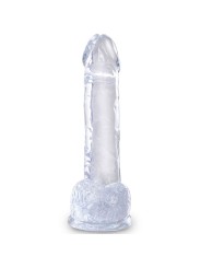 KING COCK CLEAR PENE REALISTICO CON TESTICULOS 152 CM TRANSPARENTE