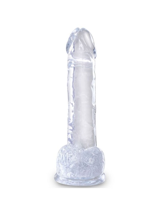 KING COCK CLEAR PENE REALISTICO CON TESTICULOS 152 CM TRANSPARENTE