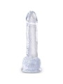 KING COCK CLEAR PENE REALISTICO CON TESTICULOS 152 CM TRANSPARENTE