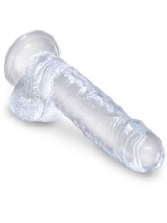 KING COCK CLEAR PENE REALISTICO CON TESTICULOS 152 CM TRANSPARENTE
