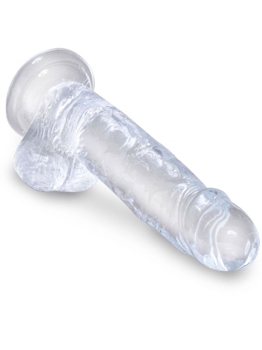 KING COCK CLEAR PENE REALISTICO CON TESTICULOS 152 CM TRANSPARENTE