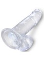 KING COCK CLEAR PENE REALISTICO CON TESTICULOS 152 CM TRANSPARENTE