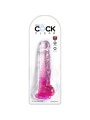 KING COCK CLEAR PENE REALISTICO CON TESTICULOS 165 CM ROSA