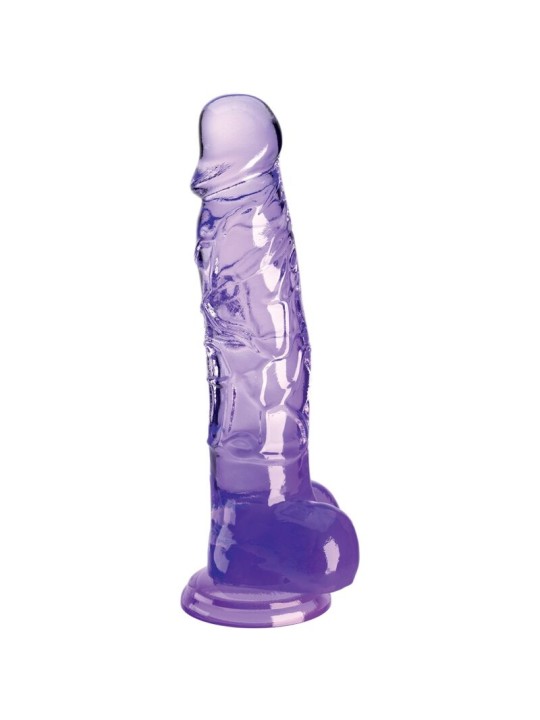 KING COCK CLEAR PENE REALISTICO CON TESTICULOS 165 CM MORADO