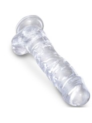 KING COCK CLEAR PENE REALISTICO CON TESTICULOS 165 CM TRANSPARENTE