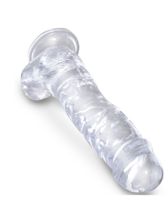 KING COCK CLEAR PENE REALISTICO CON TESTICULOS 165 CM TRANSPARENTE