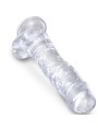 KING COCK CLEAR PENE REALISTICO CON TESTICULOS 165 CM TRANSPARENTE