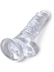 KING COCK CLEAR PENE REALISTICO CON TESTICULOS 165 CM TRANSPARENTE