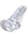 KING COCK CLEAR PENE REALISTICO CON TESTICULOS 165 CM TRANSPARENTE